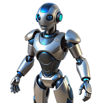 wonderful abstract Futuristic Robot Illustration A 3D Render of a Sleek, Metallic Bot professional png