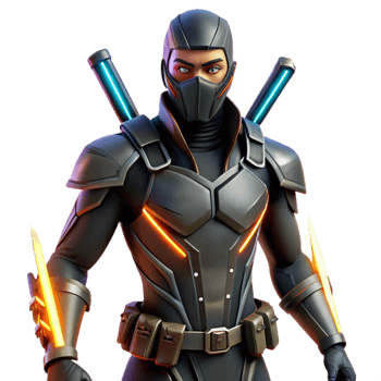 3D Render Ninja Warrior Futuristic Armor png