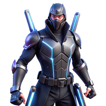 elegant traditional Futuristic Ninja 3D Render professional png