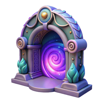 dramatic classic 3D Fantasy Portal Illustration exclusive png