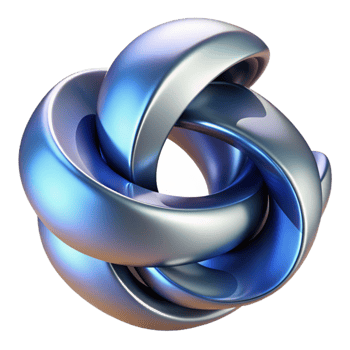 stunning classic 3D Render Blue Silver Knot Abstract Background exclusive png