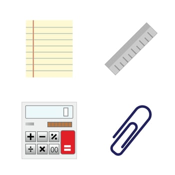 Modern office element design vector