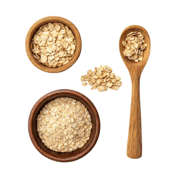 A Oatmeal top view isolate on transparent background png