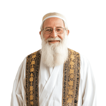 A Senior man celebration Passover jewish holiday, standing isolate on transparent background png