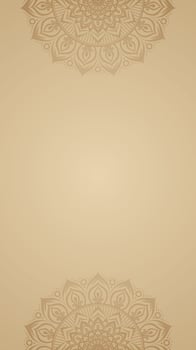 Sophisticated Subtle Mandala Vertical Background with Neutral and Warm Beige Color Scheme vector