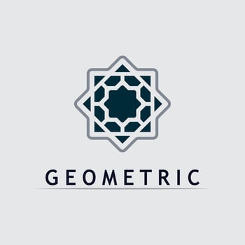 Minimalist Polygon Symbol Icon vector