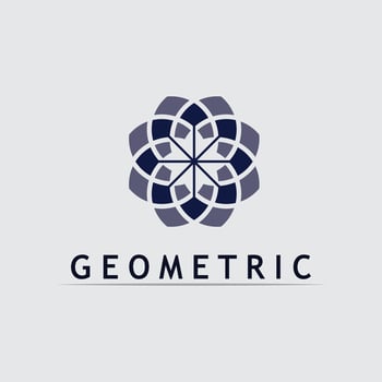 Geometric logo stock icon Abstract Geometric Icon for Branding vector