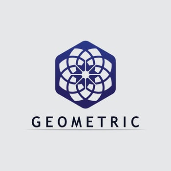 Mandala Geometric logo stock icon illustration and business logo vector