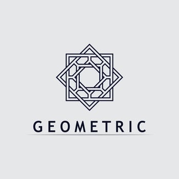Arabian Geometric logo stock icon illustration and business logo vector