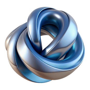 magnificent abstract Blue 3D Abstract Knot Illustration original png