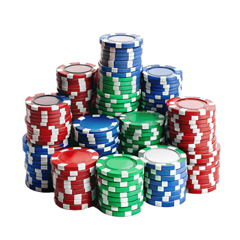 Stack of Casino Poker Chips Ready for a Big Game png