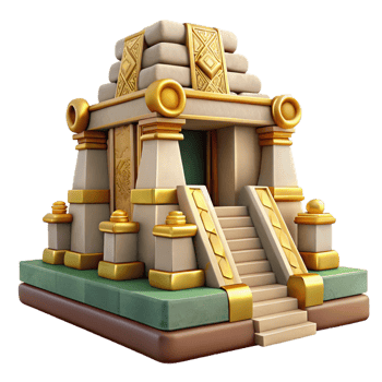 dramatic modern Ancient Temple 3D Model original png
