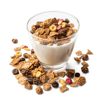 Cereal with Milk isolate on transparent background png