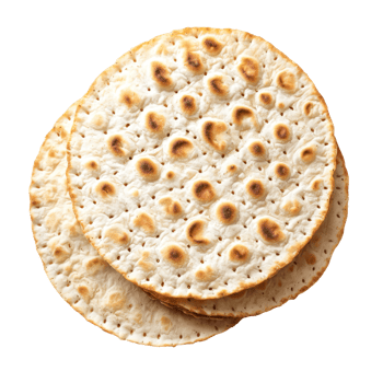 three flat crackers on transparent background png