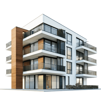 Duplex Residential Buildings isolate on transparent background png