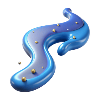 vibrant classic Abstract 3D Render Blue Liquid Gold Sphere authentic png