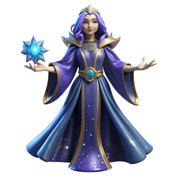 vibrant creative Fantasy Queen 3D Render original png
