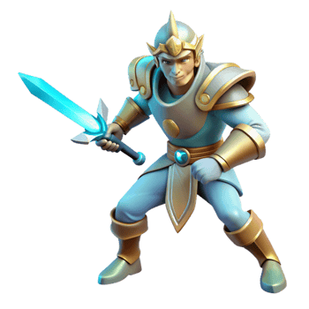 dramatic creative 3D Render of a Fantasy Knight premium png