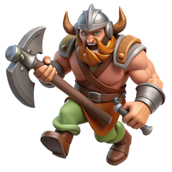 stunning artistic 3D Illustration Viking Warrior Cartoon authentic png