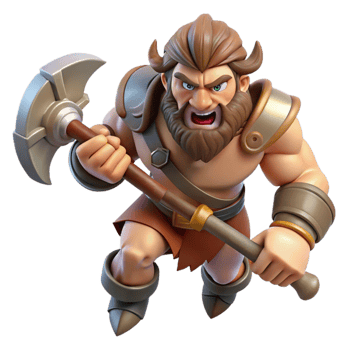 extraordinary modern Mighty 3D Barbarian Warrior Illustration exclusive png