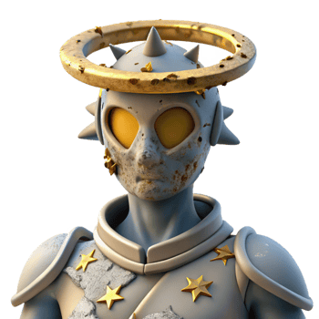 magnificent traditional 3D Render of a Weathered Alien Knight high resolution png
