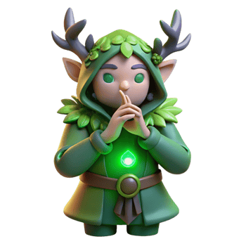 wonderful vintage 3D Render Green Elf Character Illustration professional png