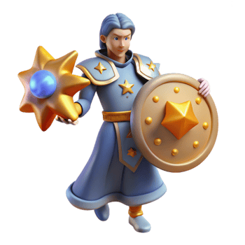 stunning rustic 3D Render Star Wizard high resolution png