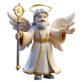 beautiful artistic 3D Render of a Cartoon Angel professional png