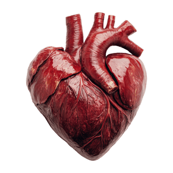 Anatomical heart model science lab 3d design close-up png