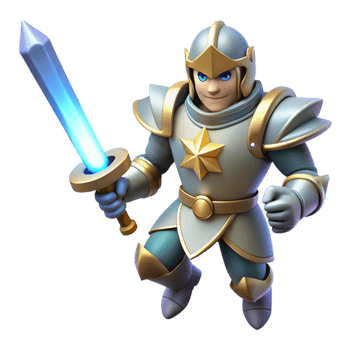 elegant abstract Brave Knight 3D Illustration genuine png