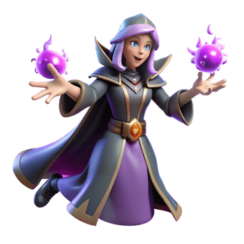 stunning classic Young Sorceress 3D Render exclusive png