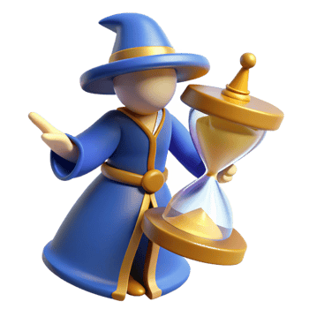 magnificent modern Wizard 3D Render Time Magic Illustration authentic png