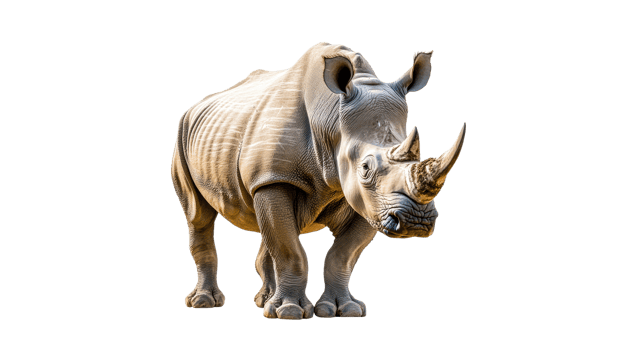 Rhino walking gracefully in natural habitat png