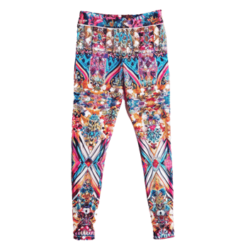 Vibrant Psychedelic Leggings with Intricate Colorful Design png