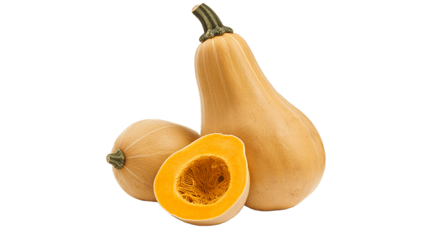 Fresh butternut squash on a white background png