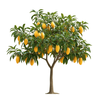 Mango Trees isolate on transparent background png