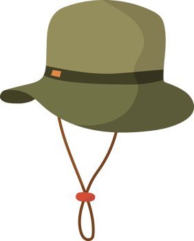 hiking hat, hiking and camping illustration. png