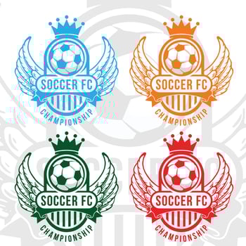 free soccer football club logo design vector