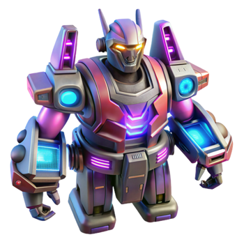 stunning classic Futuristic Robot Illustration professional png