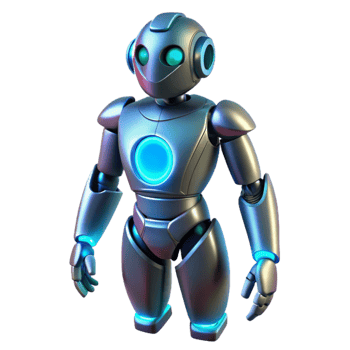 impressive traditional 3D Robot Illustration Futuristic Metal 4K png