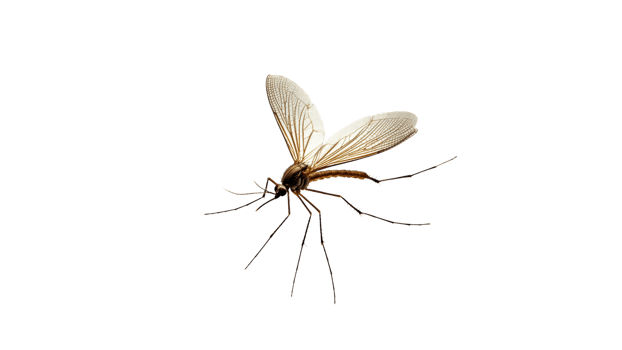 Detailed view of a mosquito in bright background png
