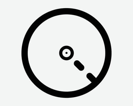 Radar Scan Scanner Round Circle Shape Outline Scanning Search Technology Tech Compliment Icon Black White Symbol Sign Graphic Illustration vector