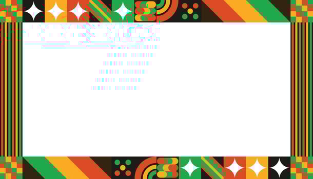 Vibrant border design for Black History Month celebrations, illustration vector