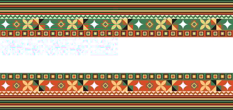Colorful African-inspired geometric pattern for Black History Month celebrations, illustration vector