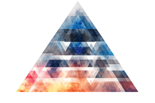 Vibrant triangle art for modern decor png