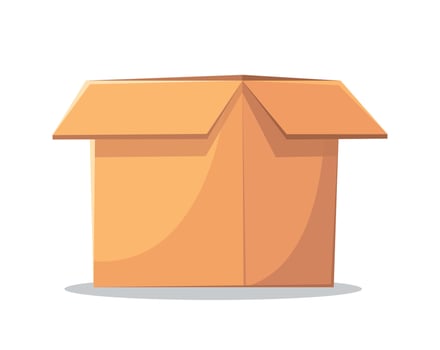 brown cardboard box illustration vector