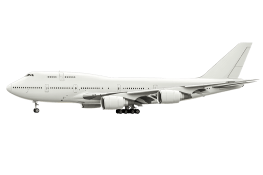 White plane ready for takeoff png