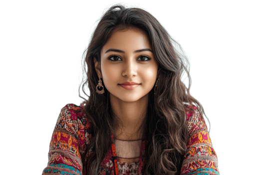 Captivating portrait of a smiling young woman png