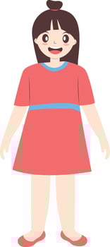 Cute Kids Cartoon Character with Cartoon Design vector