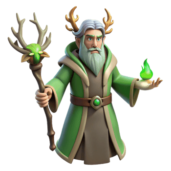 beautiful minimalist 3D Render of a Fantasy Wizard exclusive png